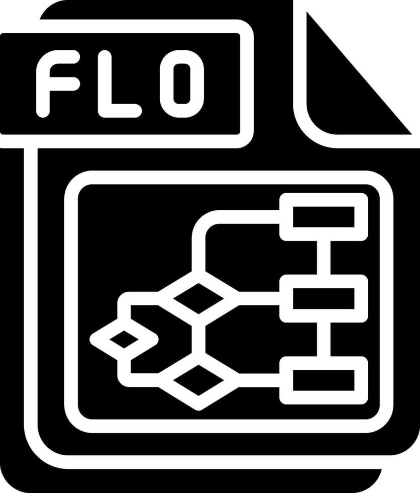 FLO Glyph Icon Design vector