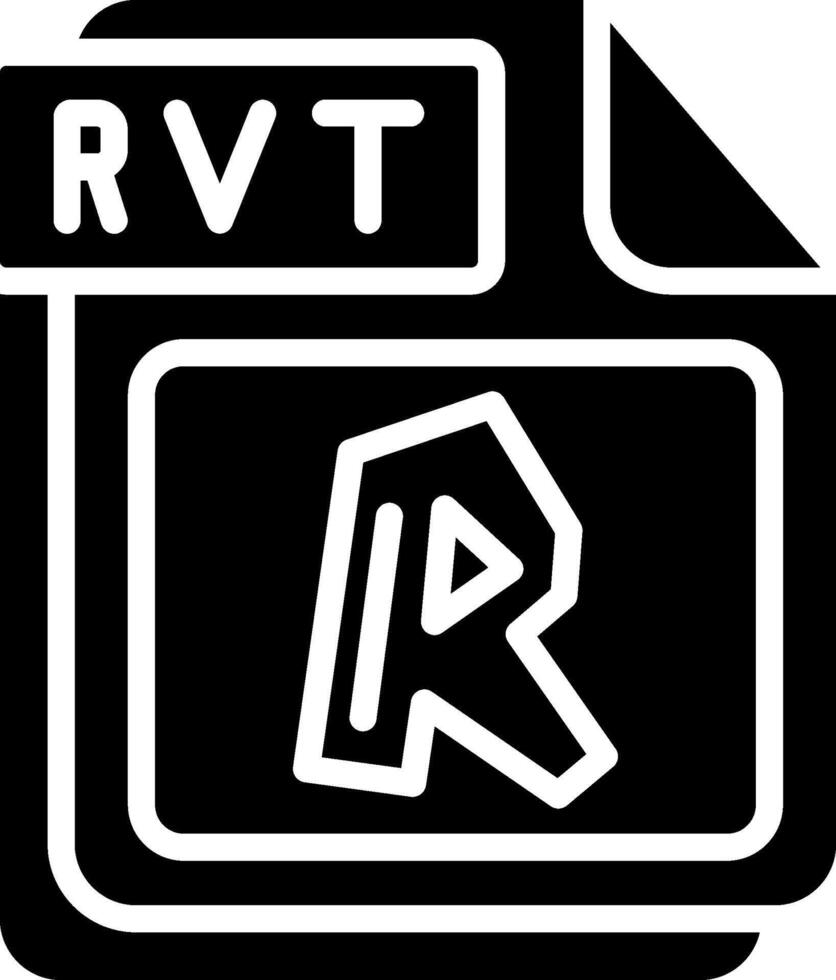 RVT Glyph Icon Design vector