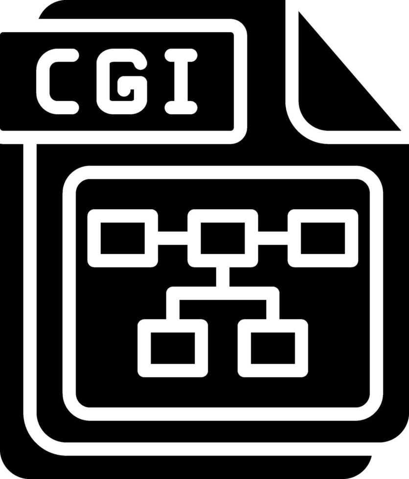 CGI Glyph Icon Design vector