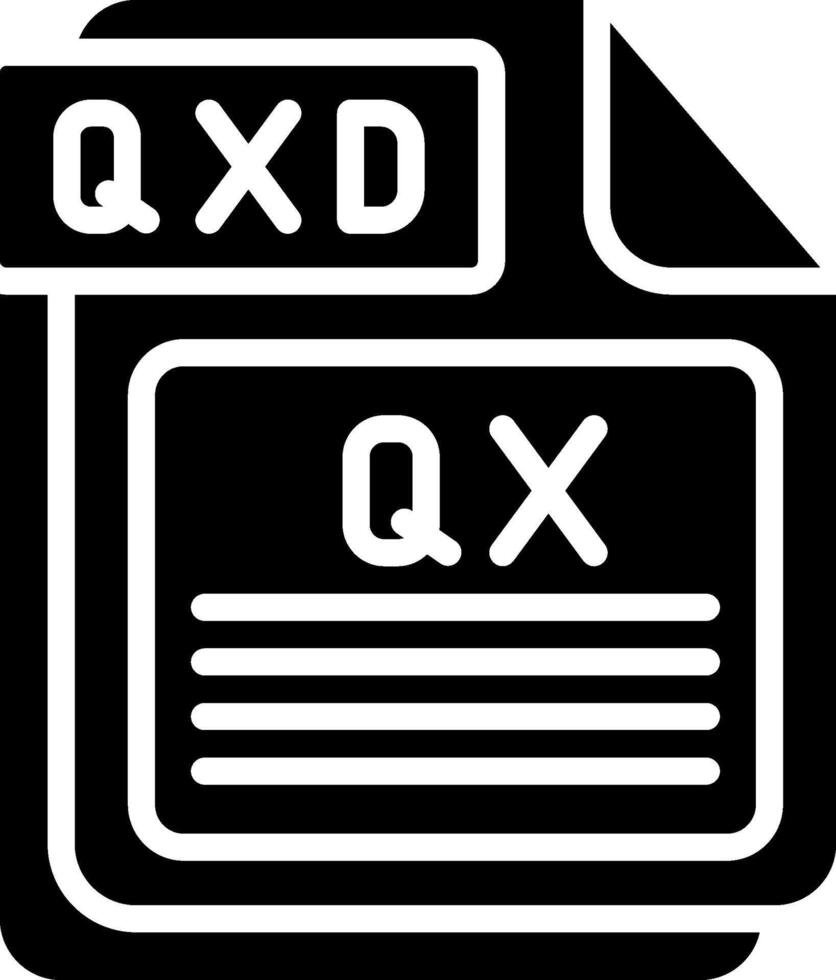 QXD Glyph Icon Design vector