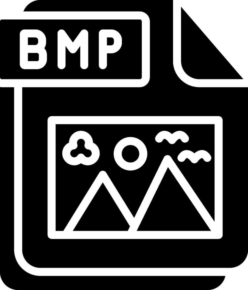BMP Glyph Icon Design vector