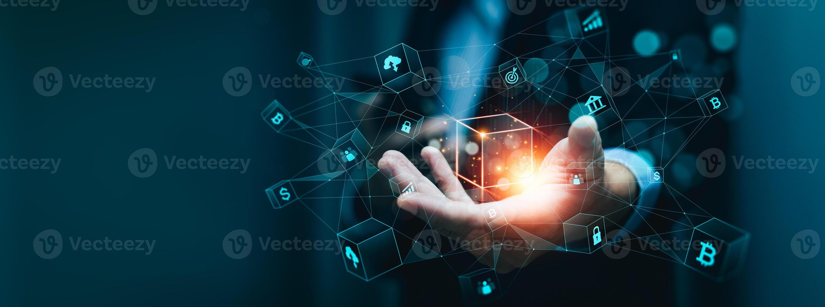 Blockchain Technology Concept, Revolutionizing Industries, Exploring the Boundless Potential of Blockchain Technology for Secure, Decentralized Transactions and Immutable Digital Data Management photo
