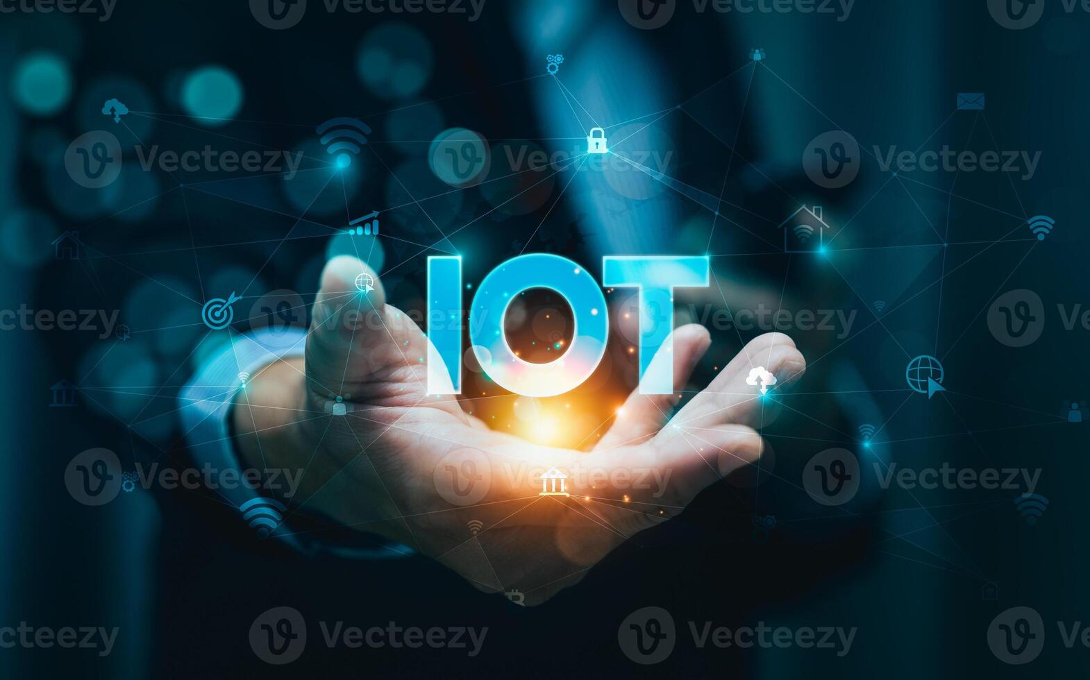 Smart Business IoT Leveraging the Internet of Things for Enhanced Efficiency, Real Time Analytics, Transformative Growth, Improved Operational Performance, Innovative Solutions, Global network photo
