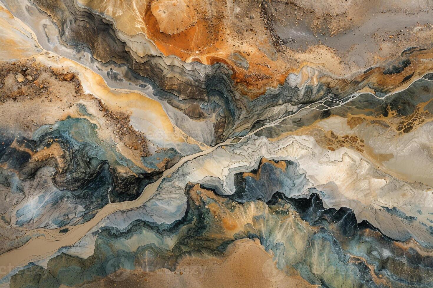 Interesting, realistic texture of mineral rocks. photo