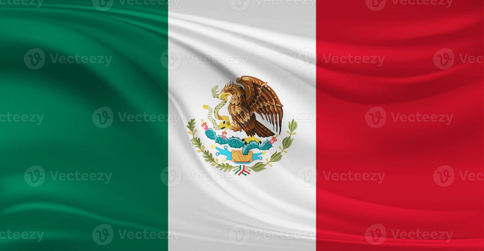 Flag of Mexico Flying in the Air photo