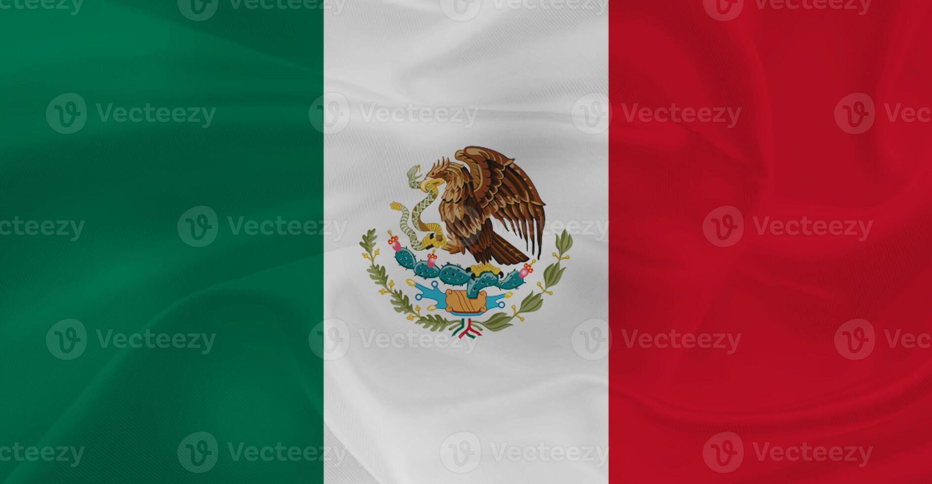 Flag of Mexico Flying in the Air photo