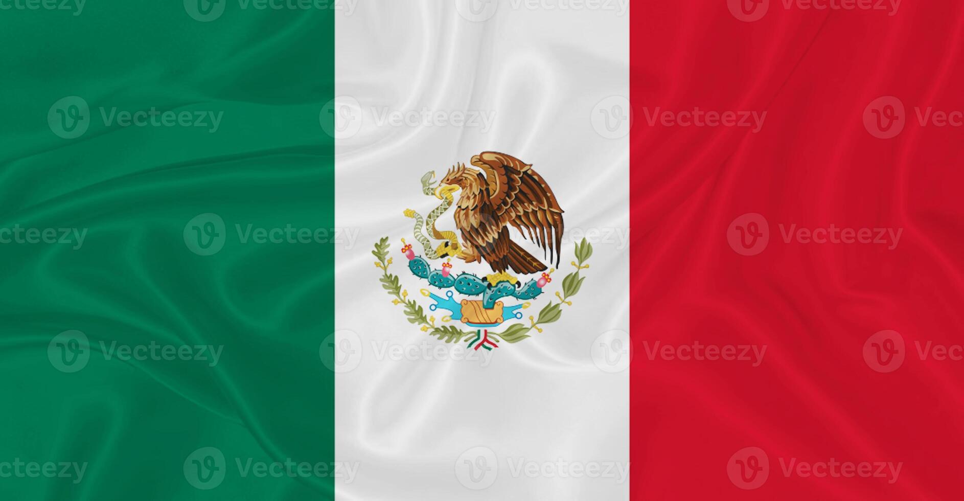 Flag of Mexico Flying in the Air photo