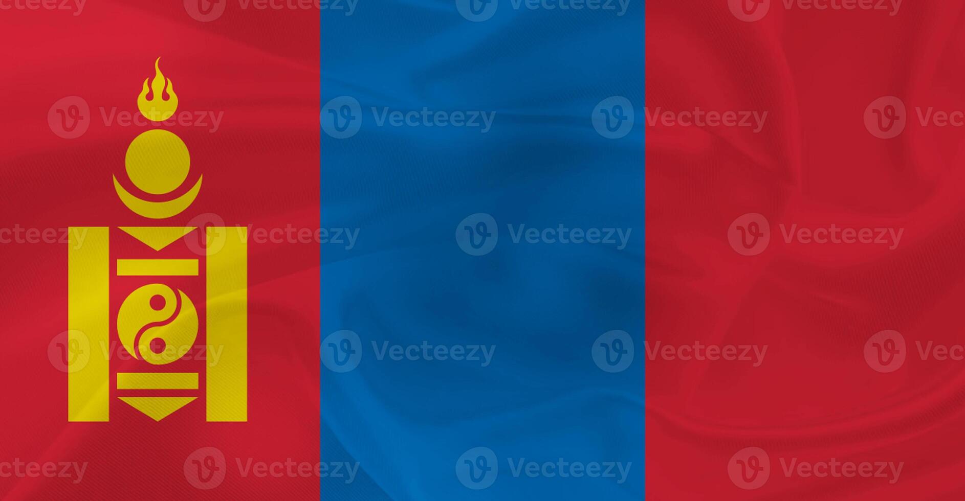 Flag of Mongolia Flying in the Air photo
