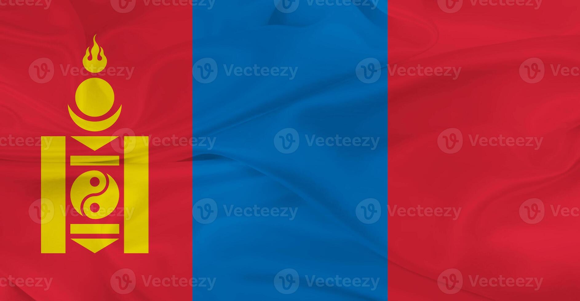 Flag of Mongolia Flying in the Air photo
