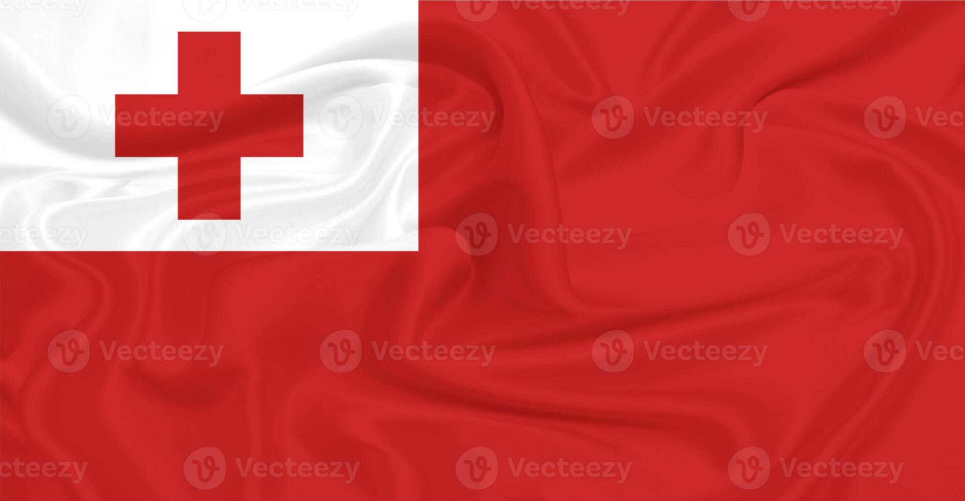 Flag of Tonga Flying in the Air photo