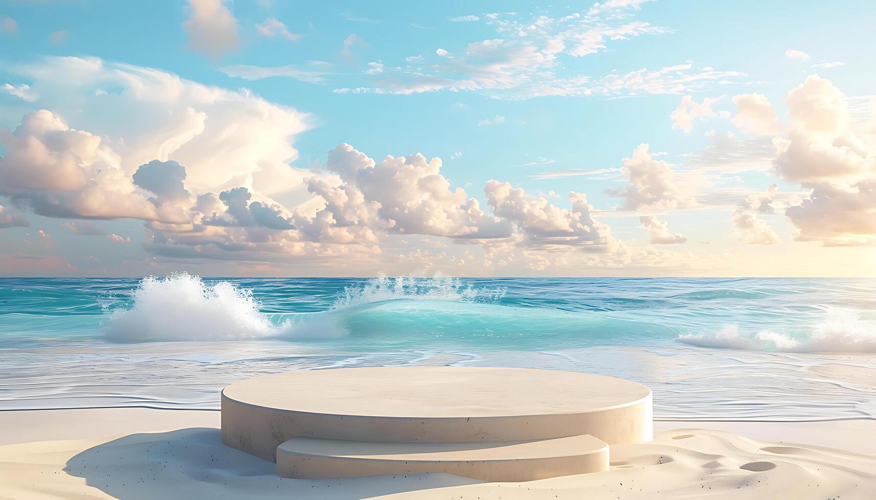 Summer Travel Podium on the Beach photo