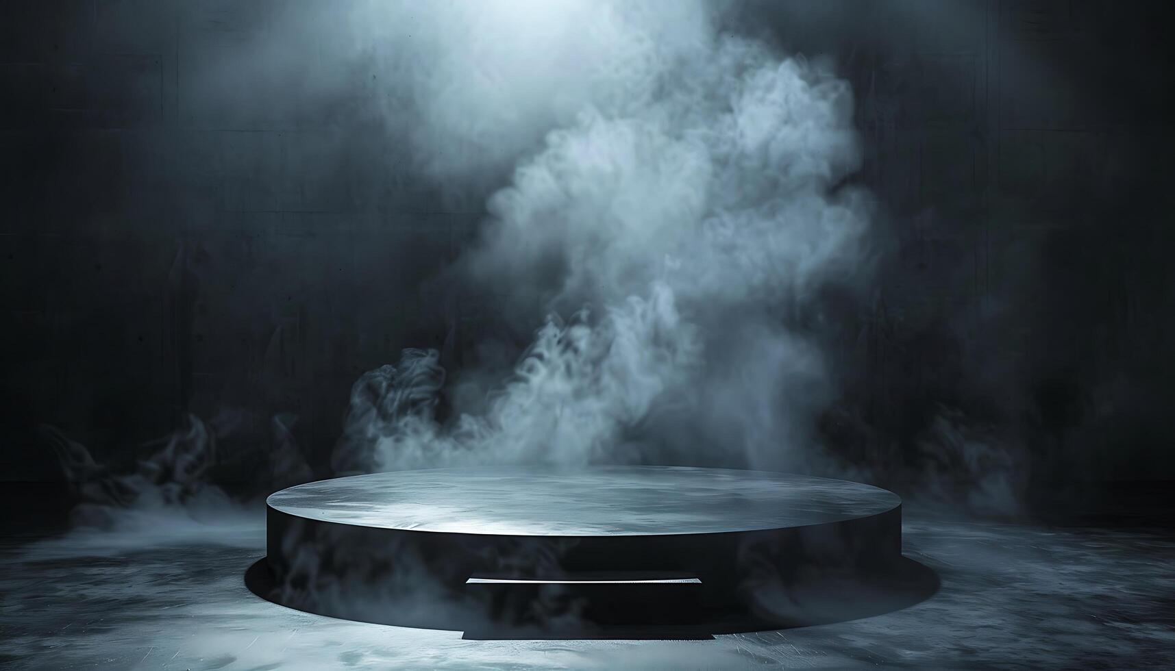 Black Podium in Minimal Studio Scene photo