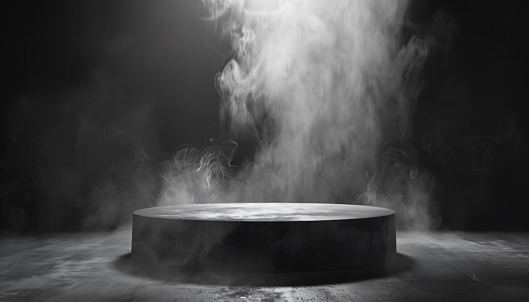 Black Platform in Dramatic Lighting photo