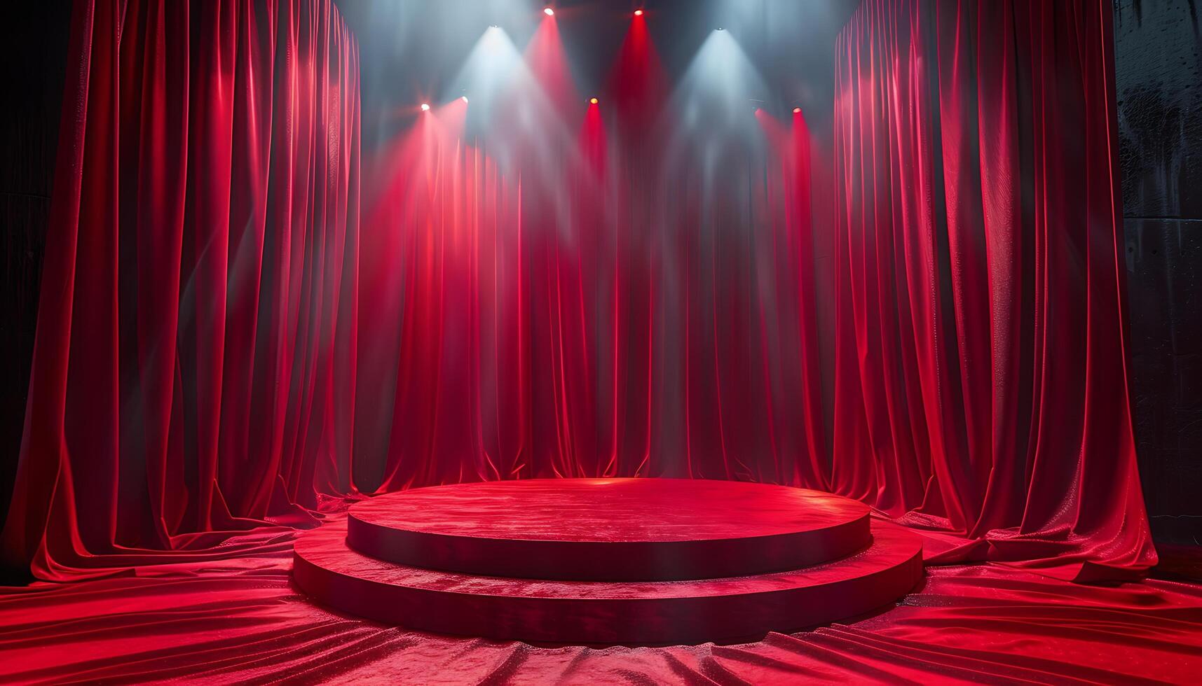 Pedestal on Fabric Stage Background photo