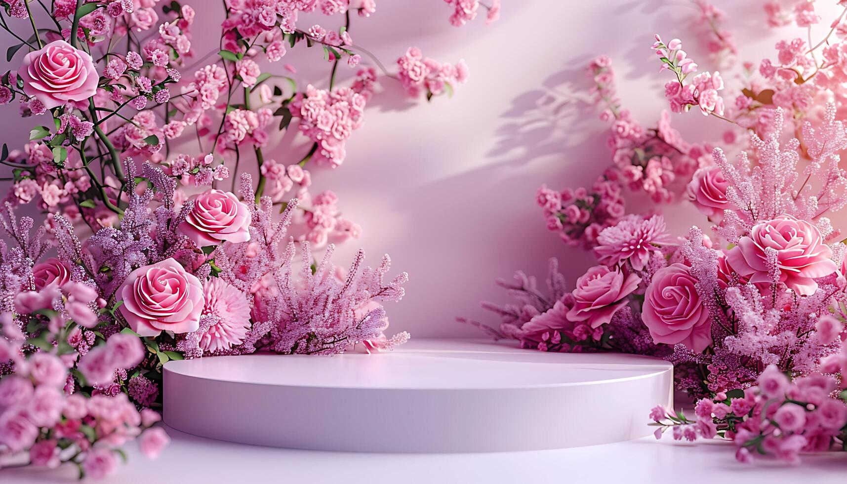 Garden Rose Floral Background for Summer photo