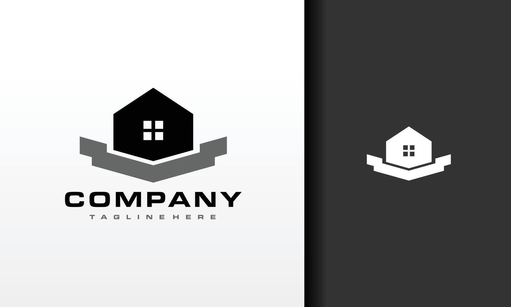 simple home presents logo vector