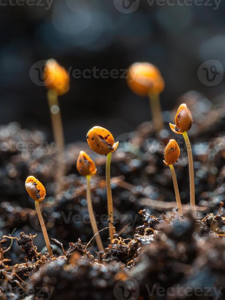 Lifes Renewal Seeds Bursting Forth from Enriched Soil photo