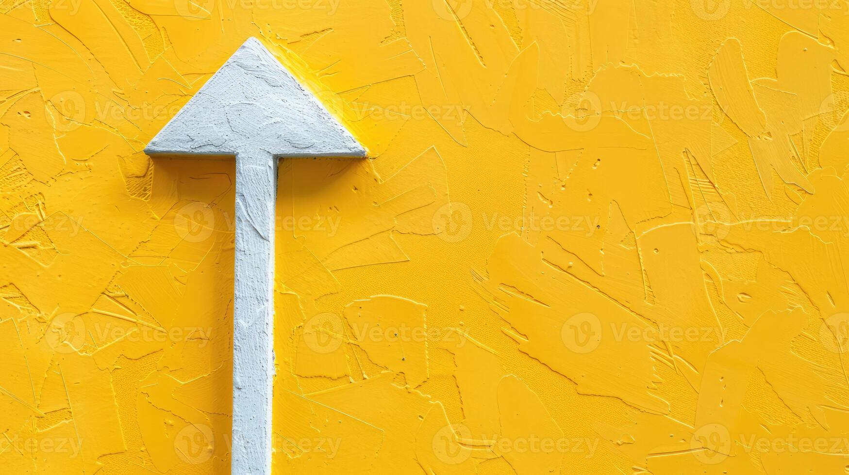 Bold Change The Arrow Points Upward on Yellow photo