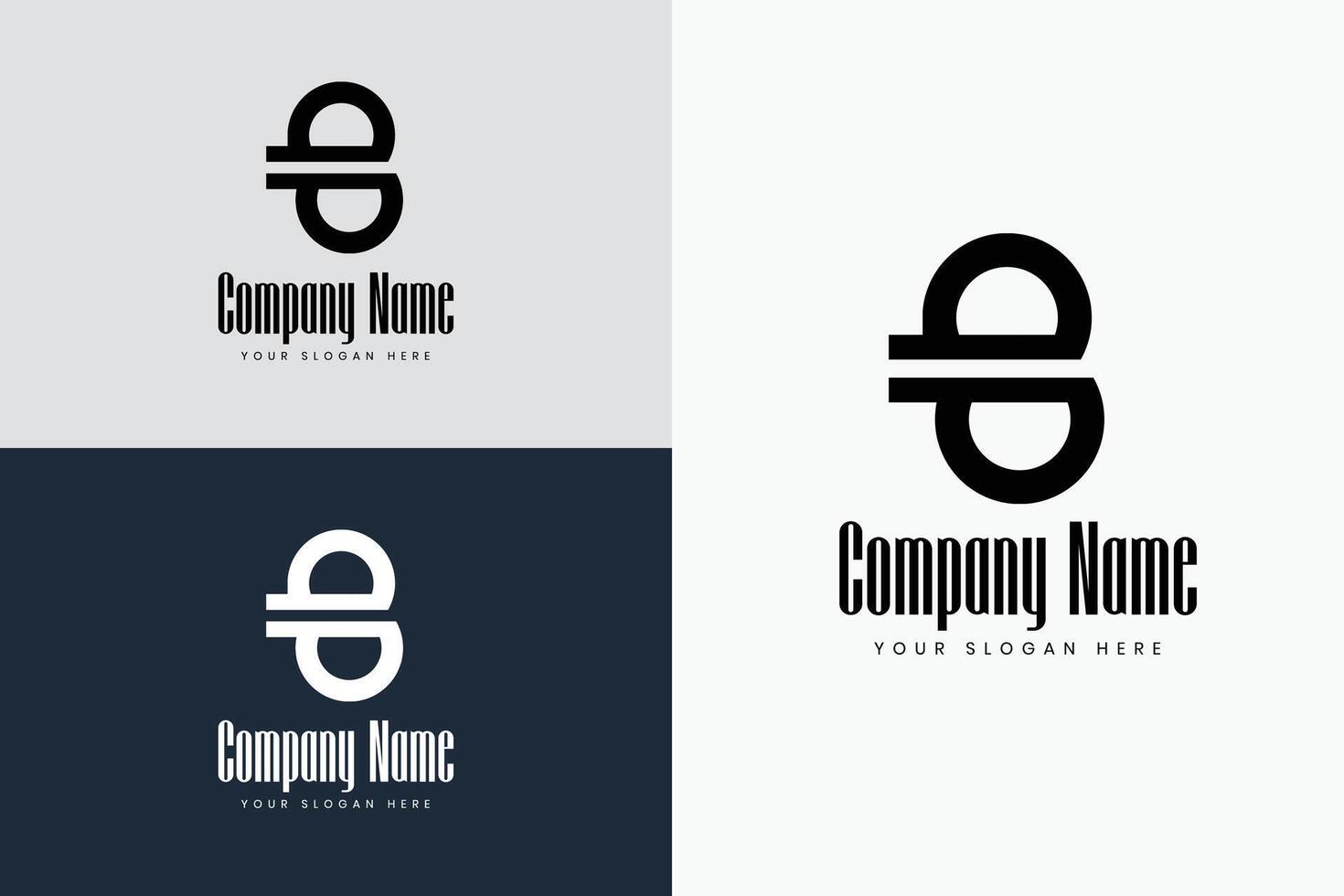 Initial Letter B modern logo design template vector
