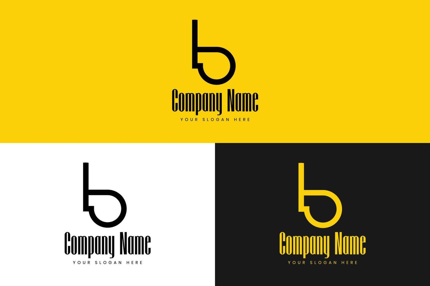 Initial Letter B modern logo design template vector