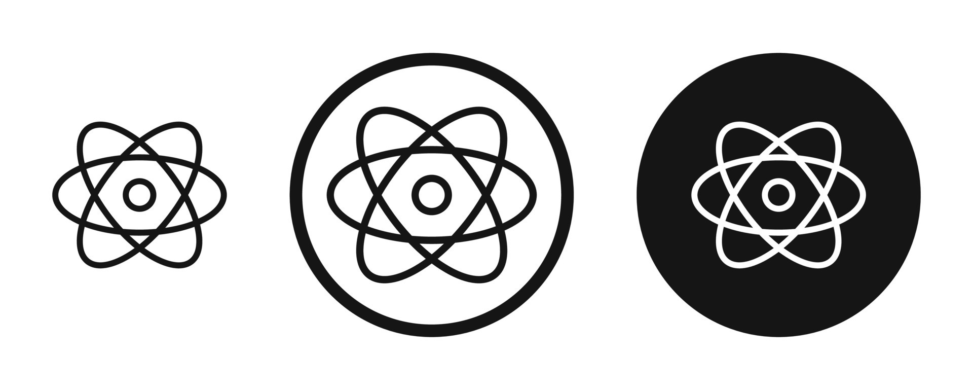 React icon set in black and white outlines 47358211 Vector Art at Vecteezy