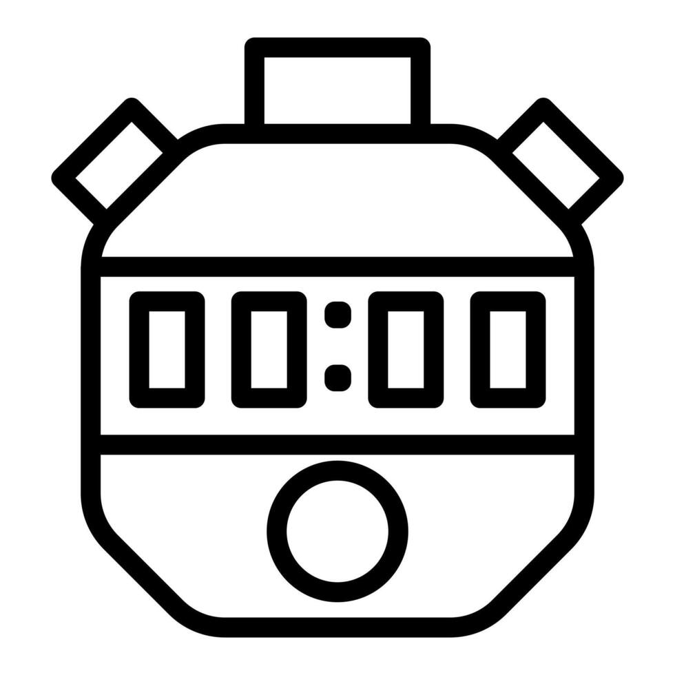 Stopwatch icon in thin line style graphic design illustration vector