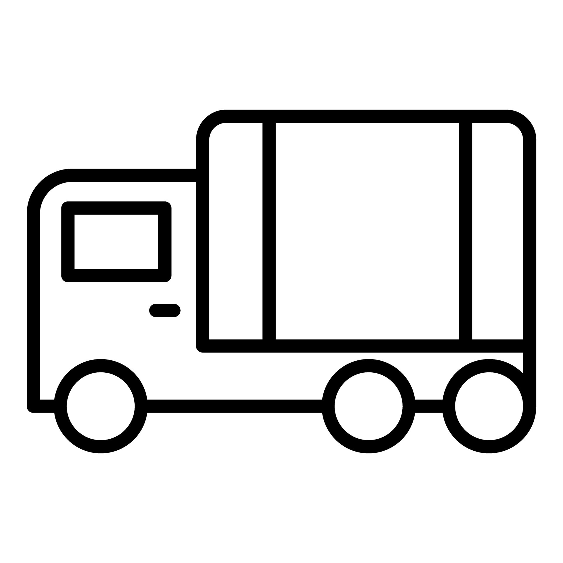 Truck icon in thin line style graphic design illustration 47358680 ...