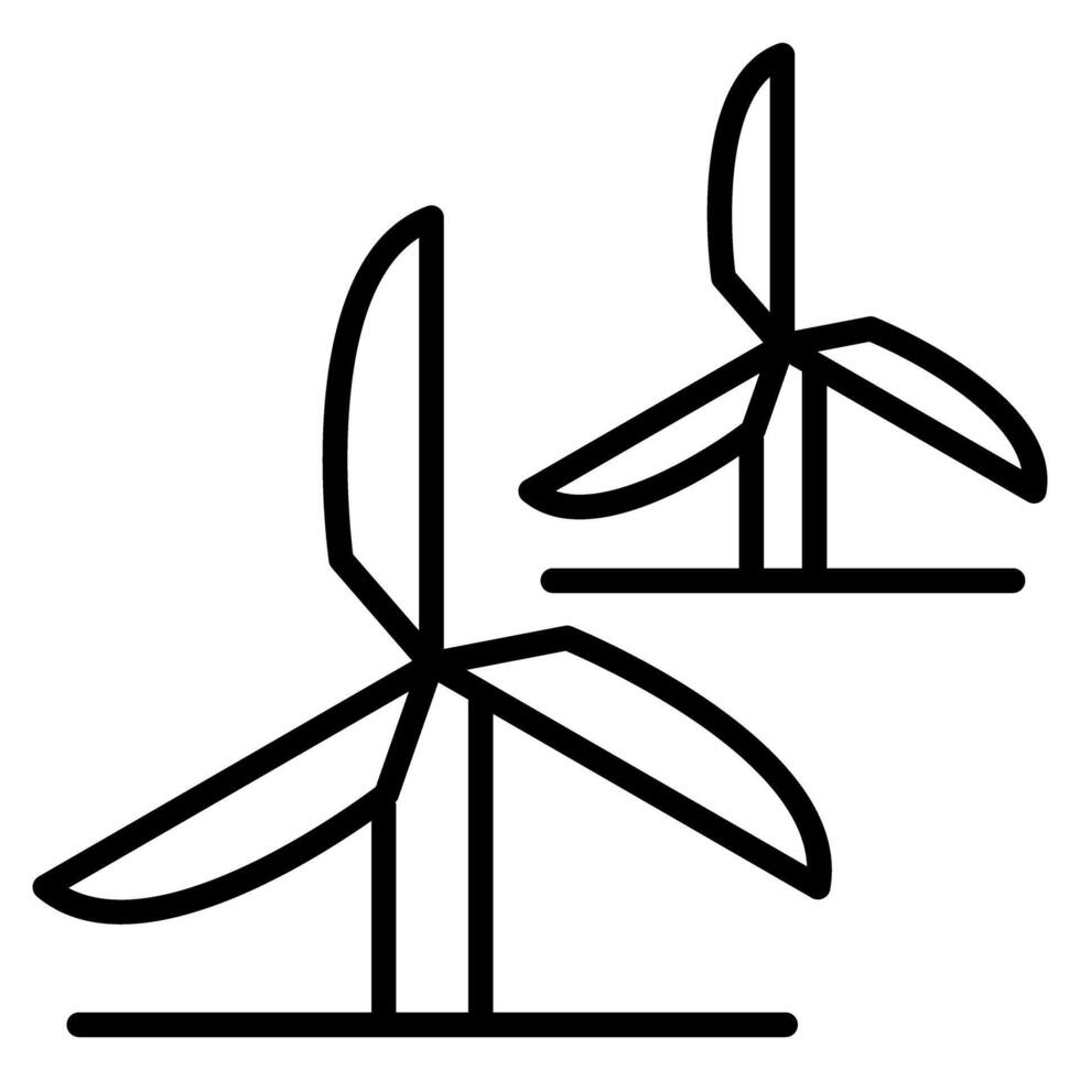 Wind turbine icon vector