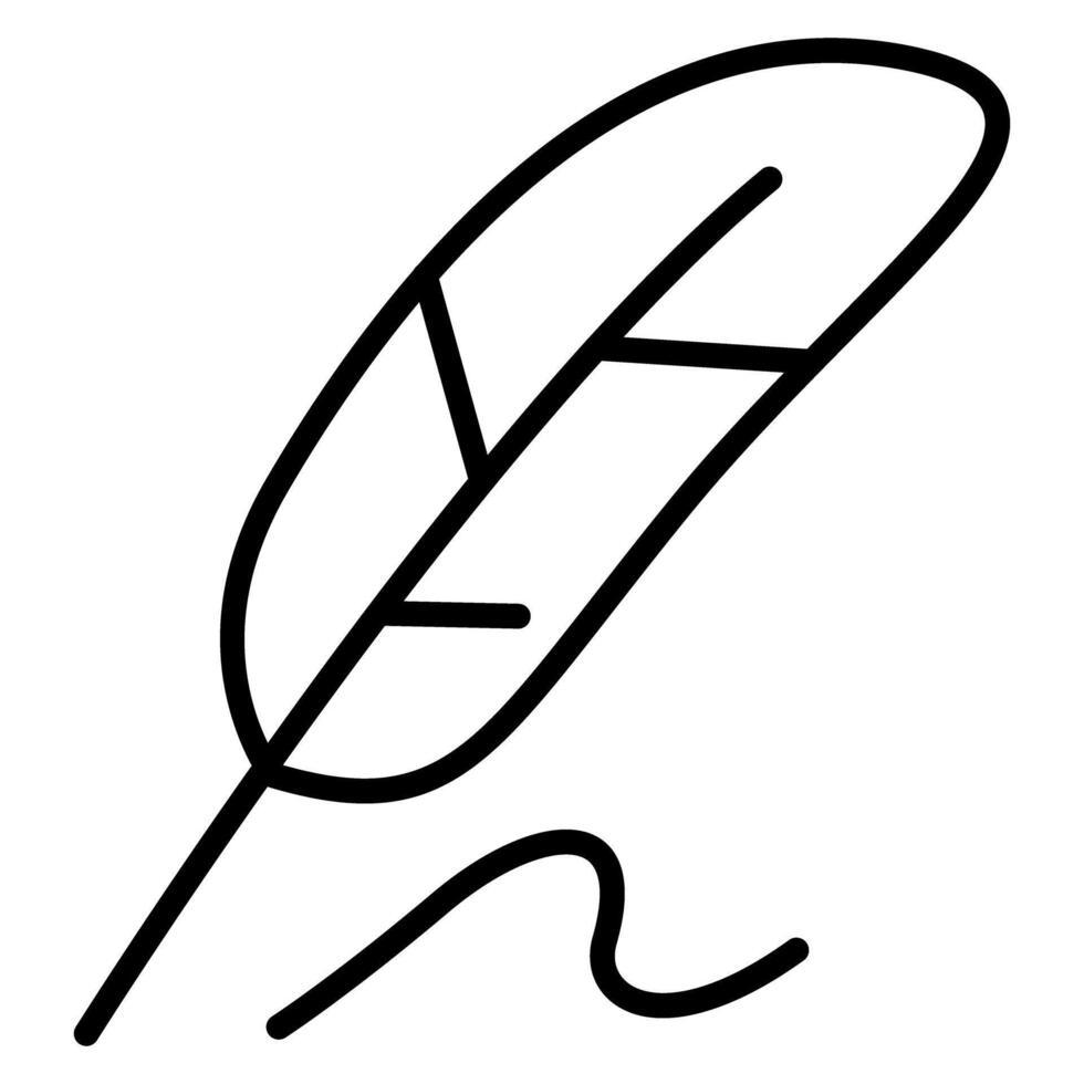 Quill icon in thin line style graphic design illustration vector