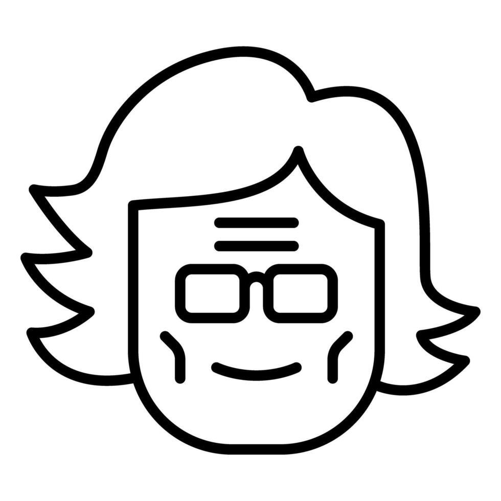 Elderly icon in thin line style graphic design illustration vector