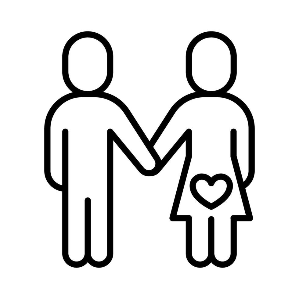 Family icon in line style illustration graphic design vector