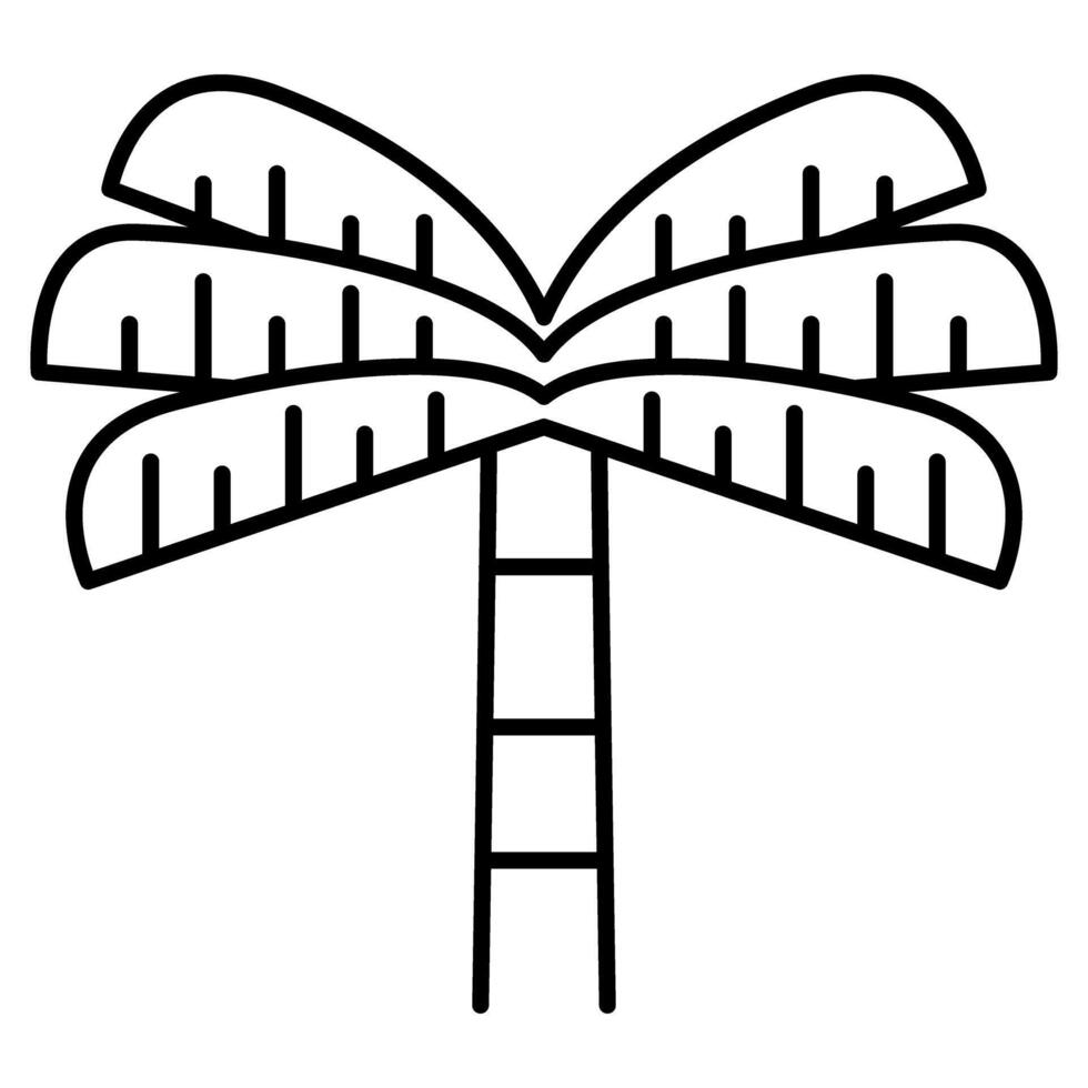 Palm tree, Coconut trees icon vector