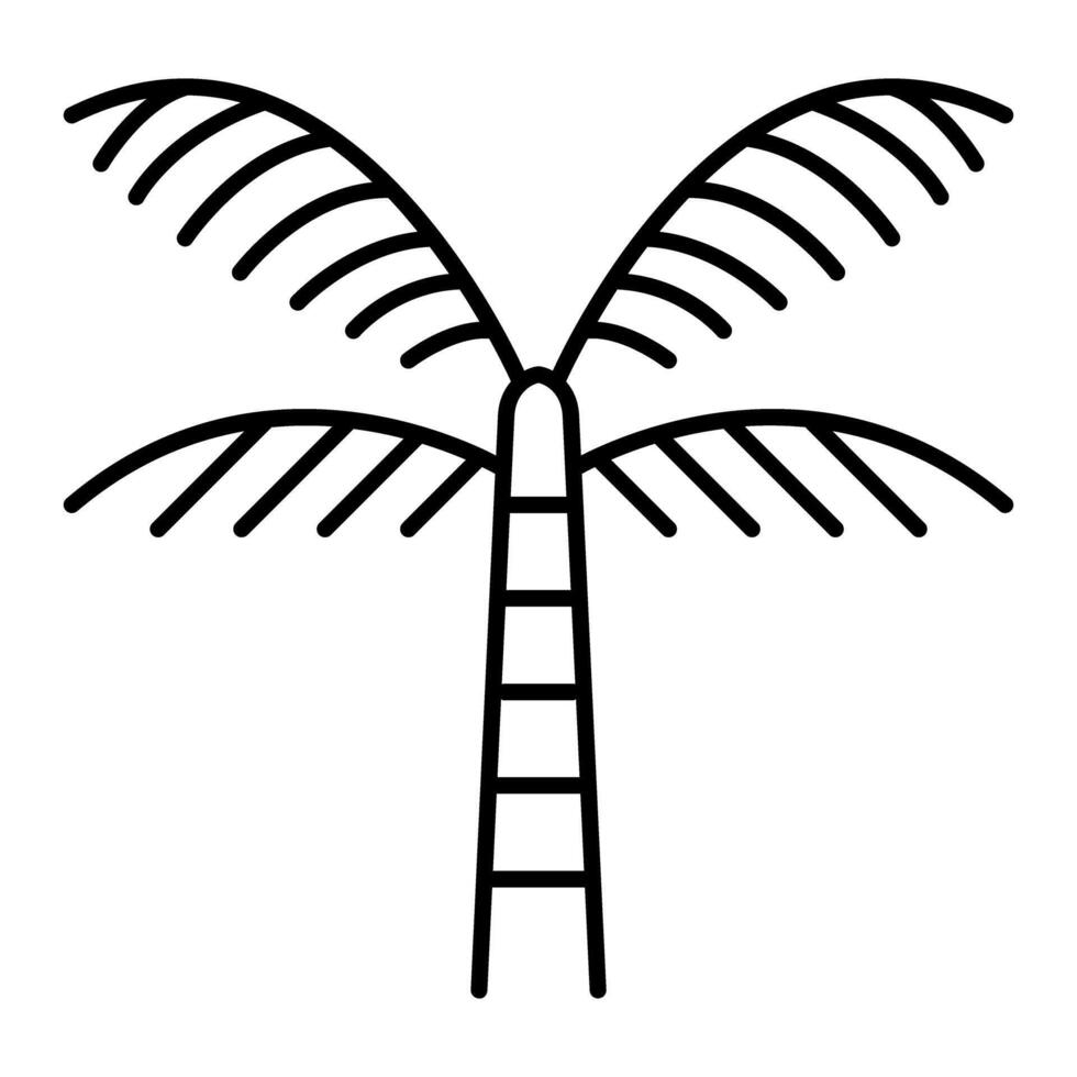 Palm tree, Coconut trees icon vector