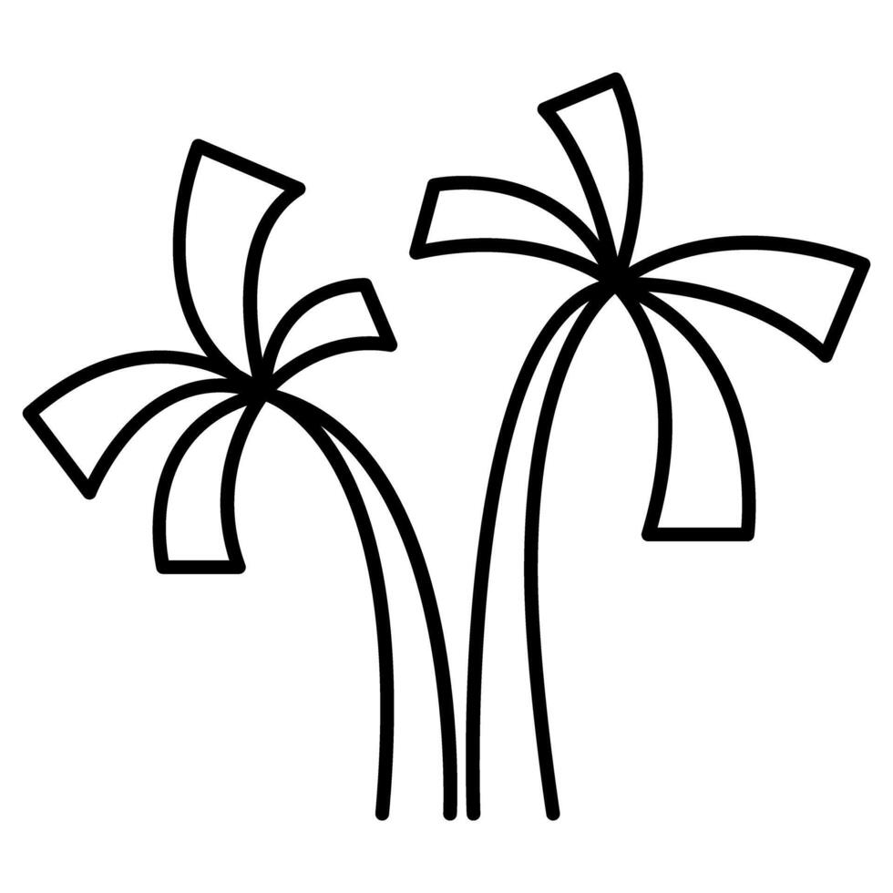 Palm tree, Coconut trees icon vector