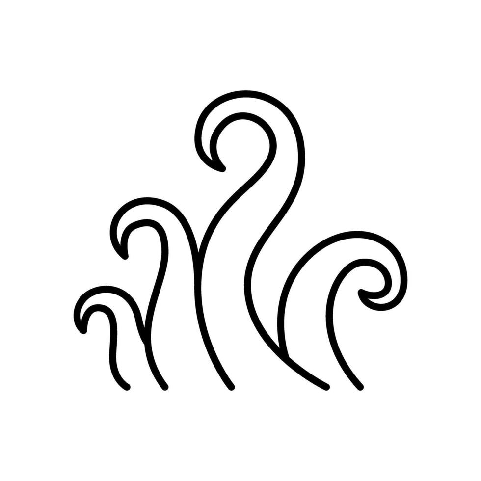 Octopus icon in thin line style graphic design illustration vector