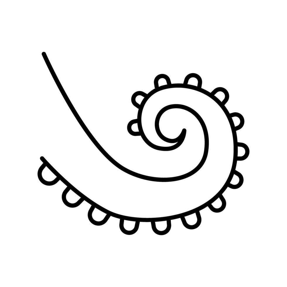 Octopus icon in thin line style graphic design illustration vector