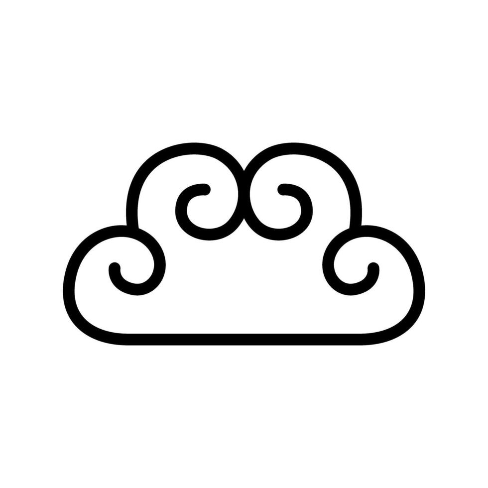 Decorative Cloud icon vector