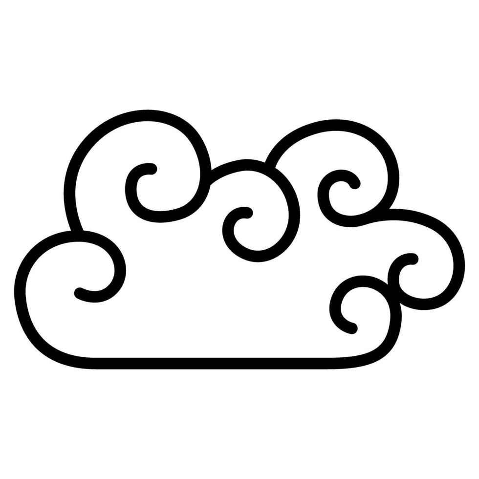 Decorative Cloud icon vector