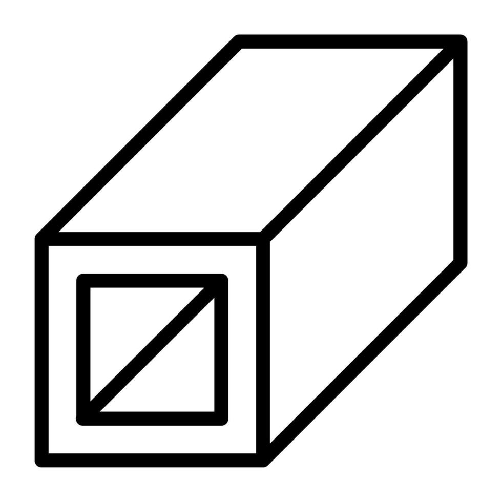 Steel pipe icon vector