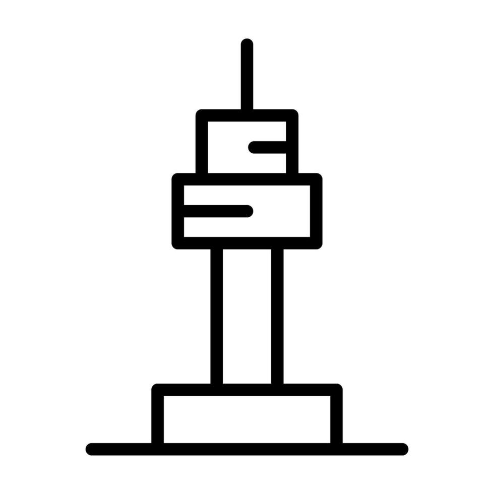 N Seoul Tower, Korea landmark icon vector