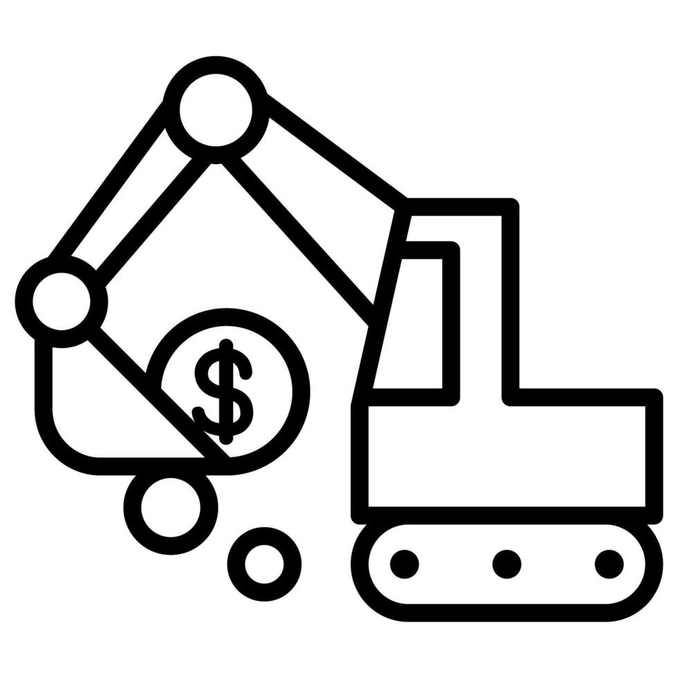 Crypto mining icon vector