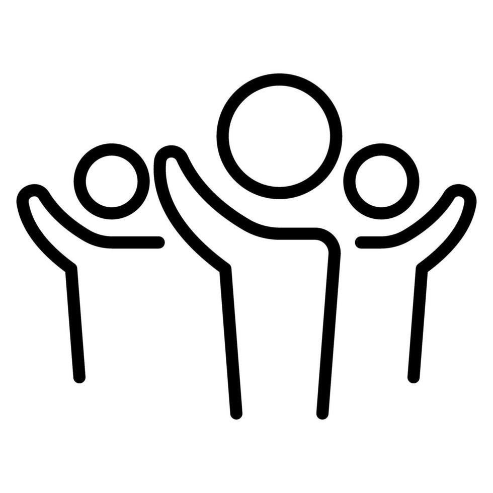 People raised hand icon vector