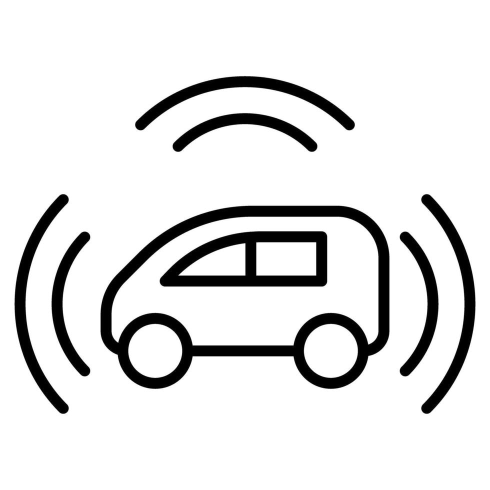 Smart car icon vector