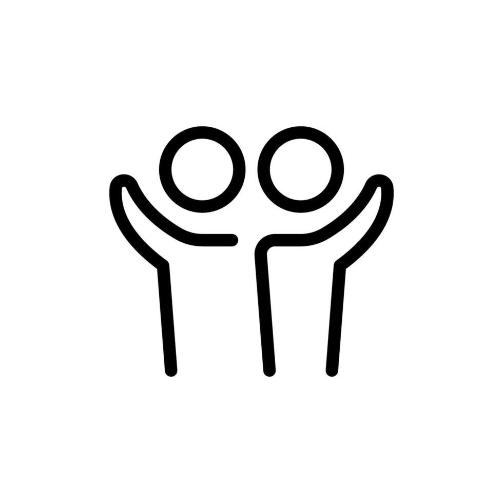 People raised hand icon vector