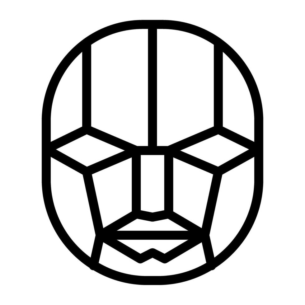 Face detection icon vector