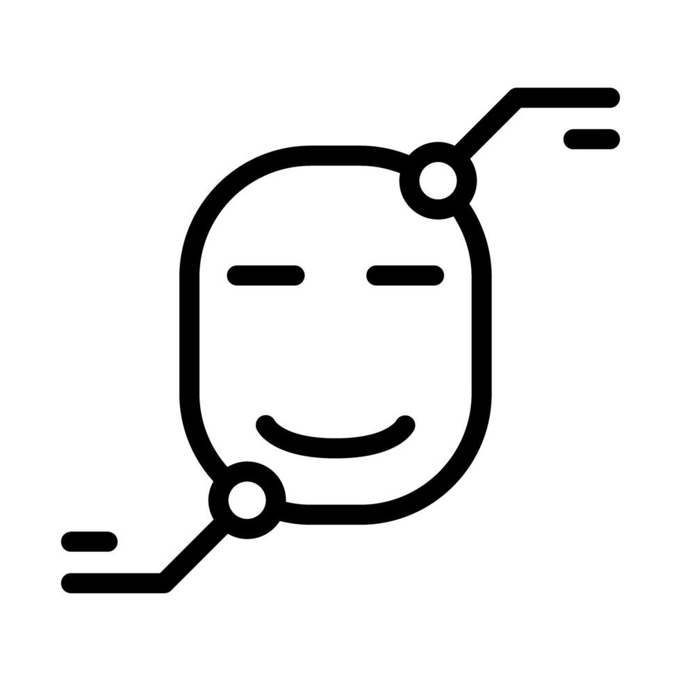 Face detection icon vector