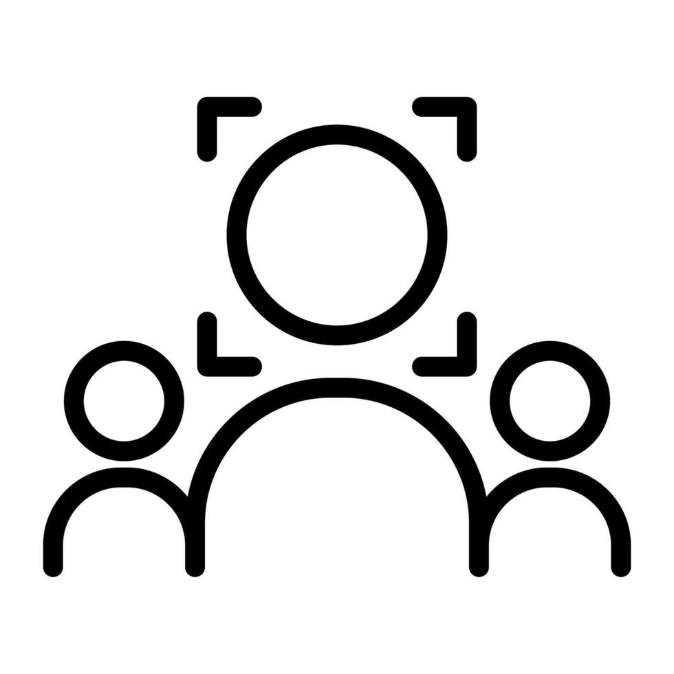 Face scan icon vector