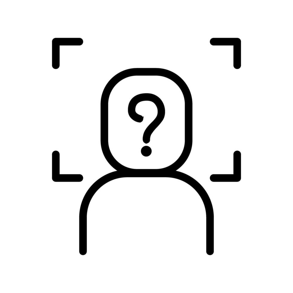 Face scan icon vector