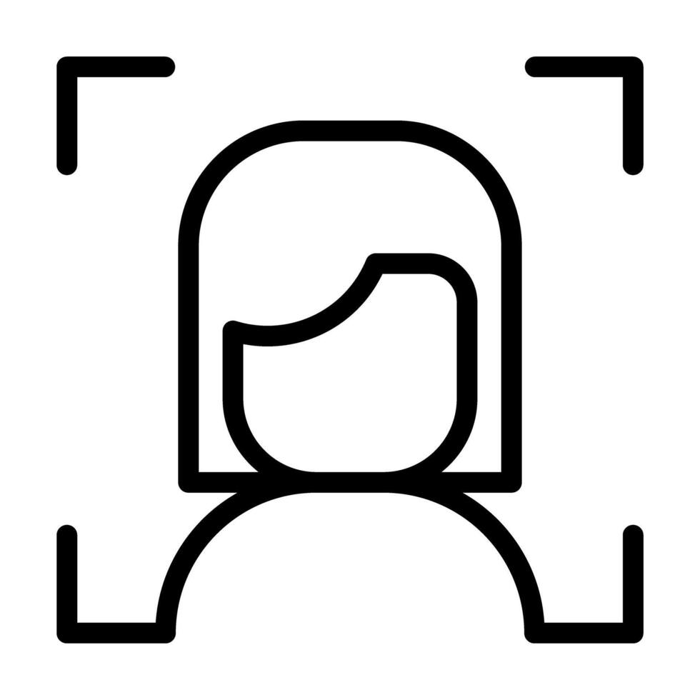 Face detection icon vector