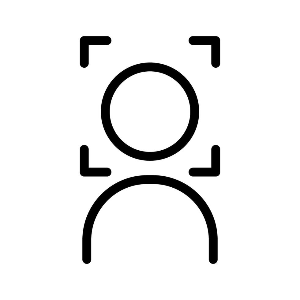 Face detection icon vector